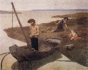 Pierre Puvis de Chavannes The Poor Fisherman France oil painting artist